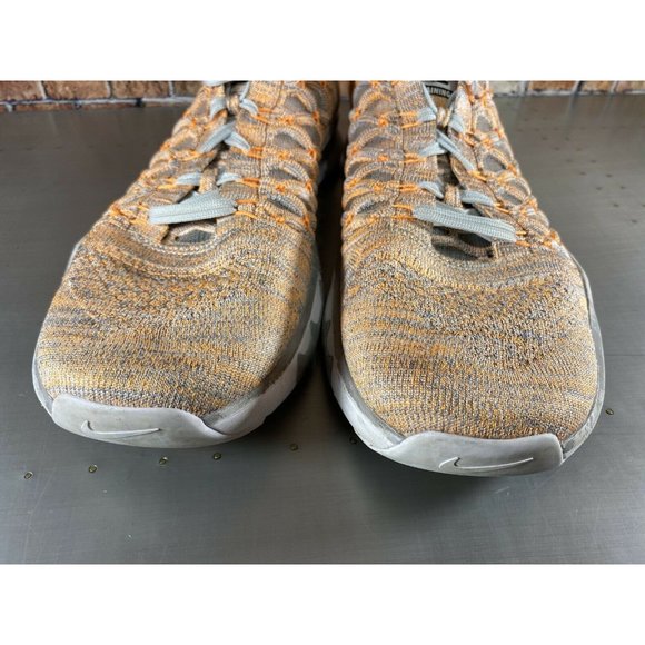 Nike Train Ultrafast Flyknit Mens 13 Training Shoe 843694 001 Orange Gray - Picture 2 of 8